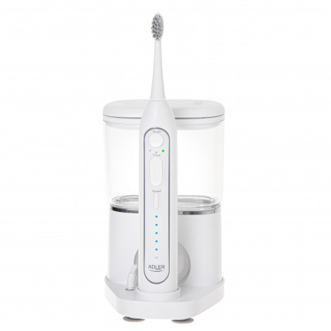 Adler 2-in-1 Water Flossing Sonic Brush | AD 2180w | Rechargeable | For adults | Number of brush heads included 2 | Number of te