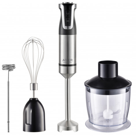 Stainless Steel/Black | 1800 W | Adler AD 4627 | Hand Blender Set | Number of speeds 20 | Chopper | Turbo mode
