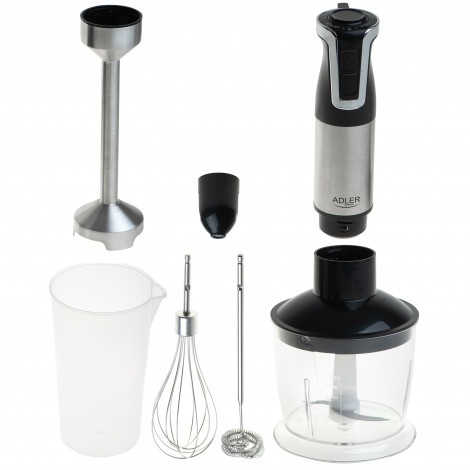 Stainless Steel/Black | 1800 W | Adler AD 4627 | Hand Blender Set | Number of speeds 20 | Chopper | Turbo mode