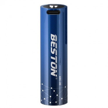 Baterija 18650 įkraunama su USB-C lizdu, 3.7V, 2000mAh, Li-Ion