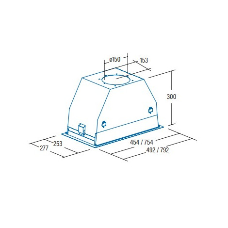 CATA | Hood | GC DUAL A 45 XGBK | Canopy | Energy efficiency class A | Width 45 cm | 820 m /h | Touch control | LED | Black glas