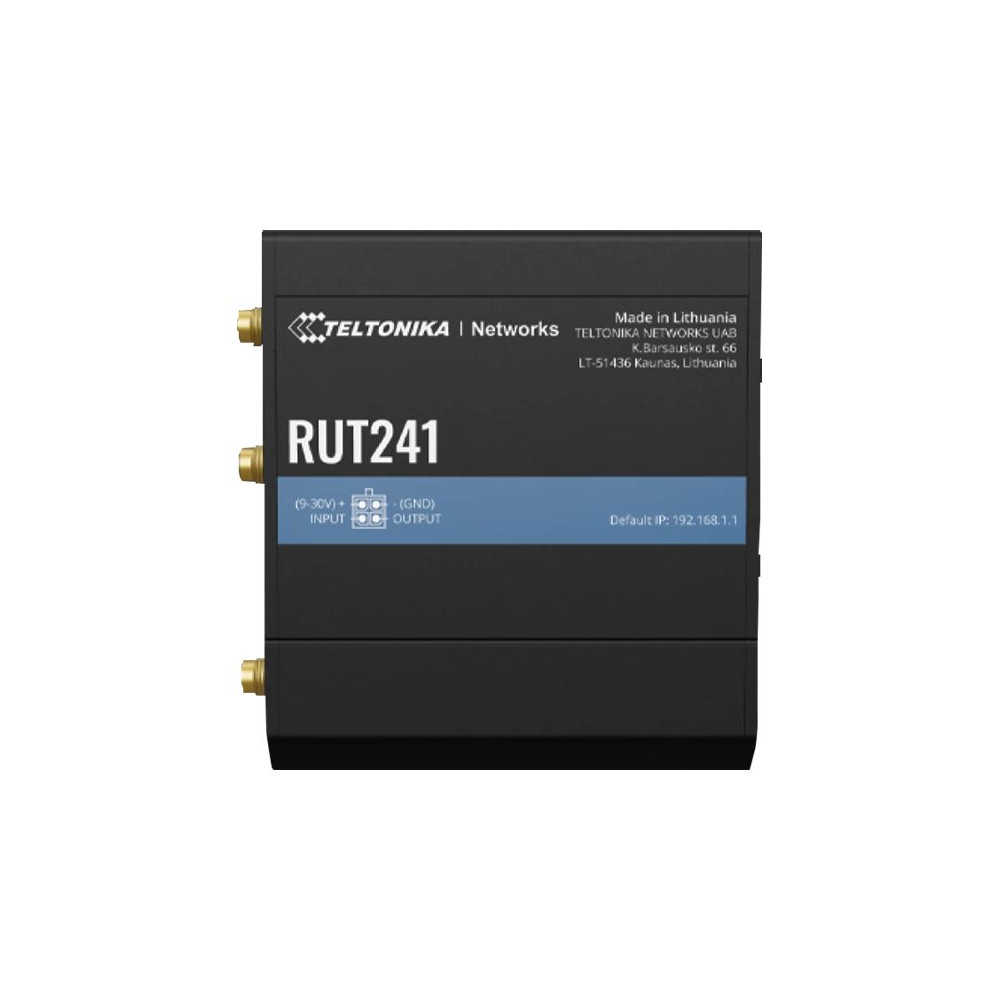 LTE Router | RUT241 | 802.11n | Mbit/s | 10/100 Mbit/s | Ethernet LAN (RJ-45) ports 2 | Mesh Support No | MU-MiMO No | 2G/3G/4G 