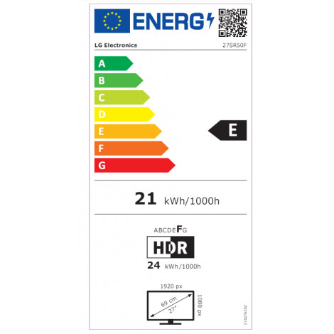 LG 27SR50F-W | 27 " | IPS | FHD | 16:9 | 60 Hz | 14 ms | 1920 x 1080 pixels | 200 cd/m | HDMI ports quantity 2 | White