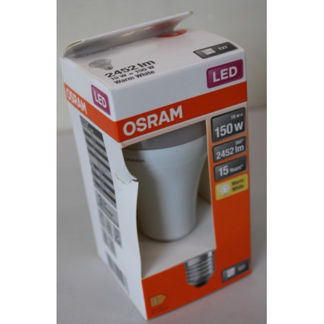 SALE OUT. Osram Parathom Classic LED 150 non-dim 19W/827 E27 bulb, DAMAGED PACKAGING | Parathom Classic LED | E27 | 19 W | Warm 