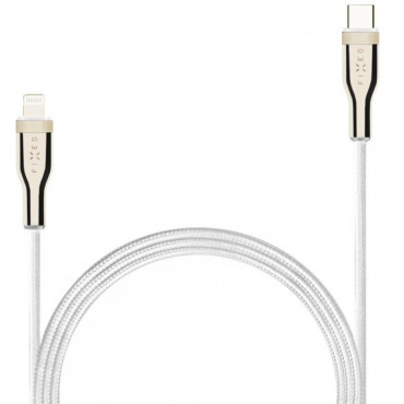 FIXED Braided Cable USB-C/Lightning, 1,2m, White