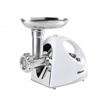 Tristar | VM-4210 Meat Grinder | White | 3 Stainless steel grinding plates, Aluminum grinder head, Aluminum hopper tray, Sausage