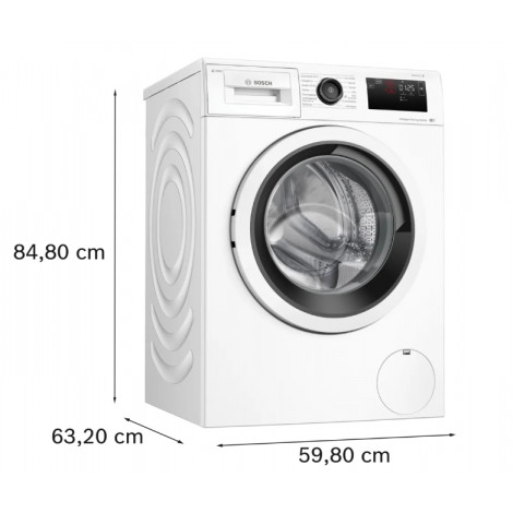 Bosch | Washing Machine | WAU28PI0SN | Energy efficiency class A | Front loading | Washing capacity 9 kg | 1400 RPM | Depth 63 c