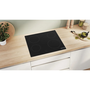 Bosch Hob | PKE61RBA2E | Electric | Number of burners/cooking zones 4 | Touch | Timer | Black