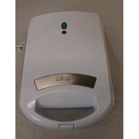 SALE OUT. Tristar SA-3065 Sandwich Maker, 4 plates, Non-stick coating, Anti slip feet, White,DAMAGED PACKAGING, SCRATCHED ON BAC