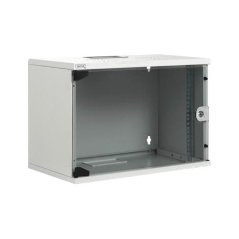 Digitus Wall Mounting Cabinet, SOHO, unmounted - 540x400 mm, Full Glass Front Door, Grey | Digitus