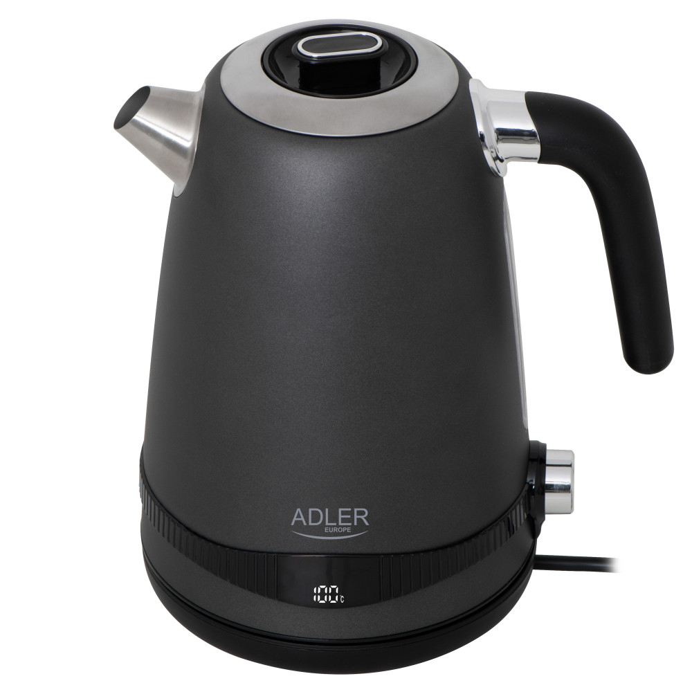 Adler Kettle | AD 1295g SS | Electric | 2200 W | 1.7 L | Stainless Steel | 360 rotational base | Grey