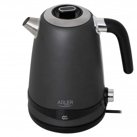 Adler Kettle | AD 1295g SS | Electric | 2200 W | 1.7 L | Stainless Steel | 360 rotational base | Grey