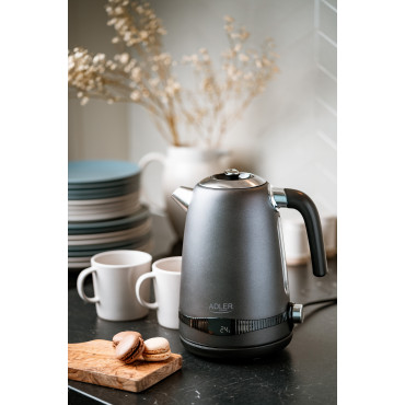 Adler Kettle | AD 1295g SS | Electric | 2200 W | 1.7 L | Stainless Steel | 360 rotational base | Grey