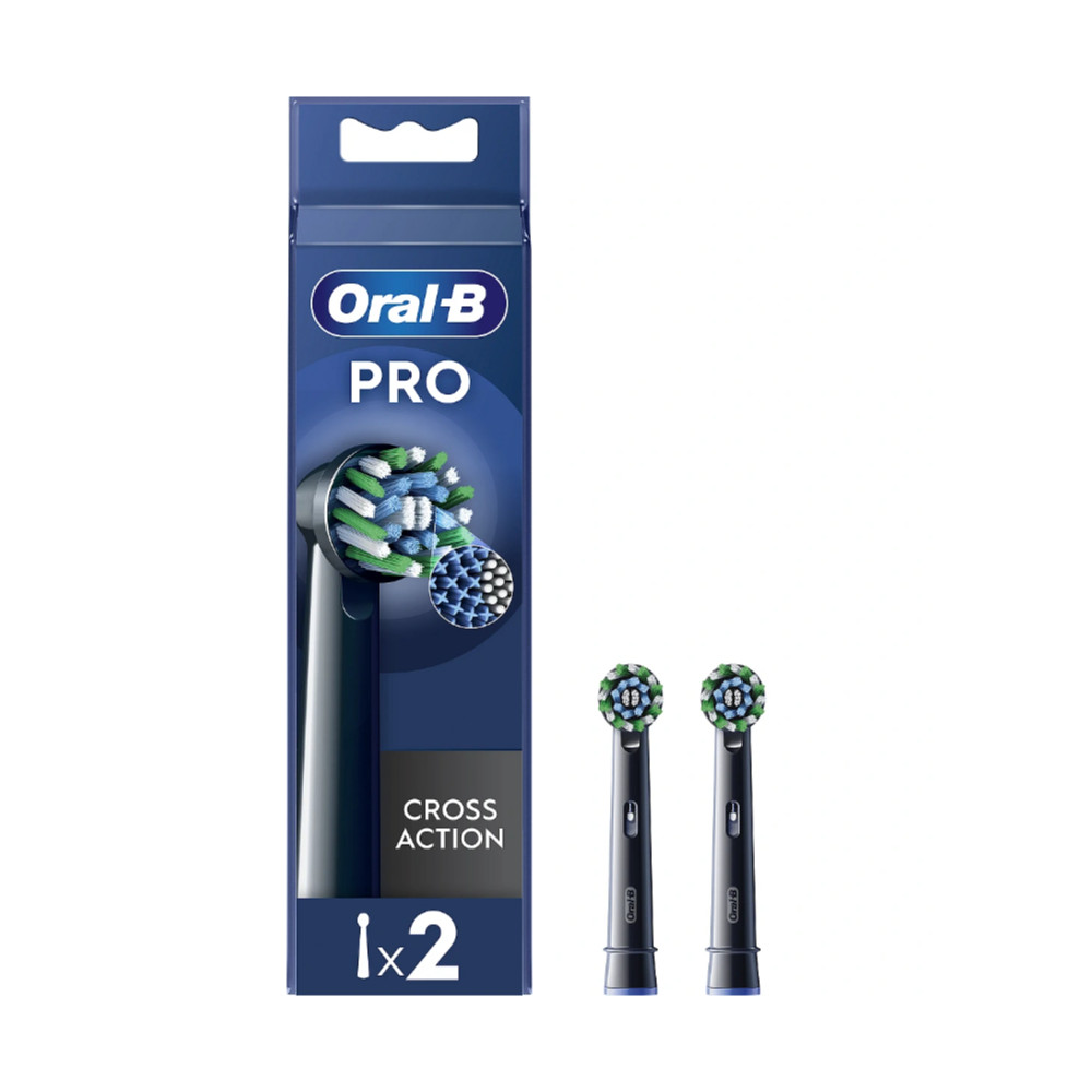 Oral-B | Replaceable toothbrush heads | EB50BRX-4 Cross Action | Heads | For adults | Number of brush heads included 4 | Black