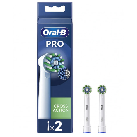 Oral-B | Replaceable toothbrush heads | EB50RX-2 Cross Action Pro | Heads | For adults | Number of brush heads included 2 | Whit