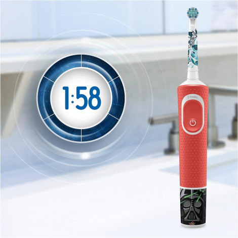 Oral-B | Electric Toothbrush with Disney Stickers | D100 Star Wars | Rechargeable | For kids | Number of brush heads included 2 