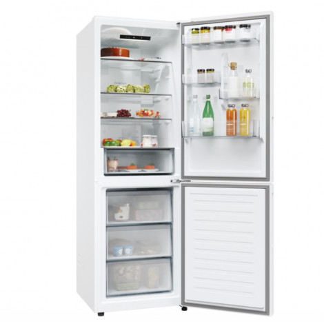 Candy Refrigerator | CNCQ2T618EW | Energy efficiency class E | Free standing | Combi | Height 185 cm | No Frost system | Fridge 