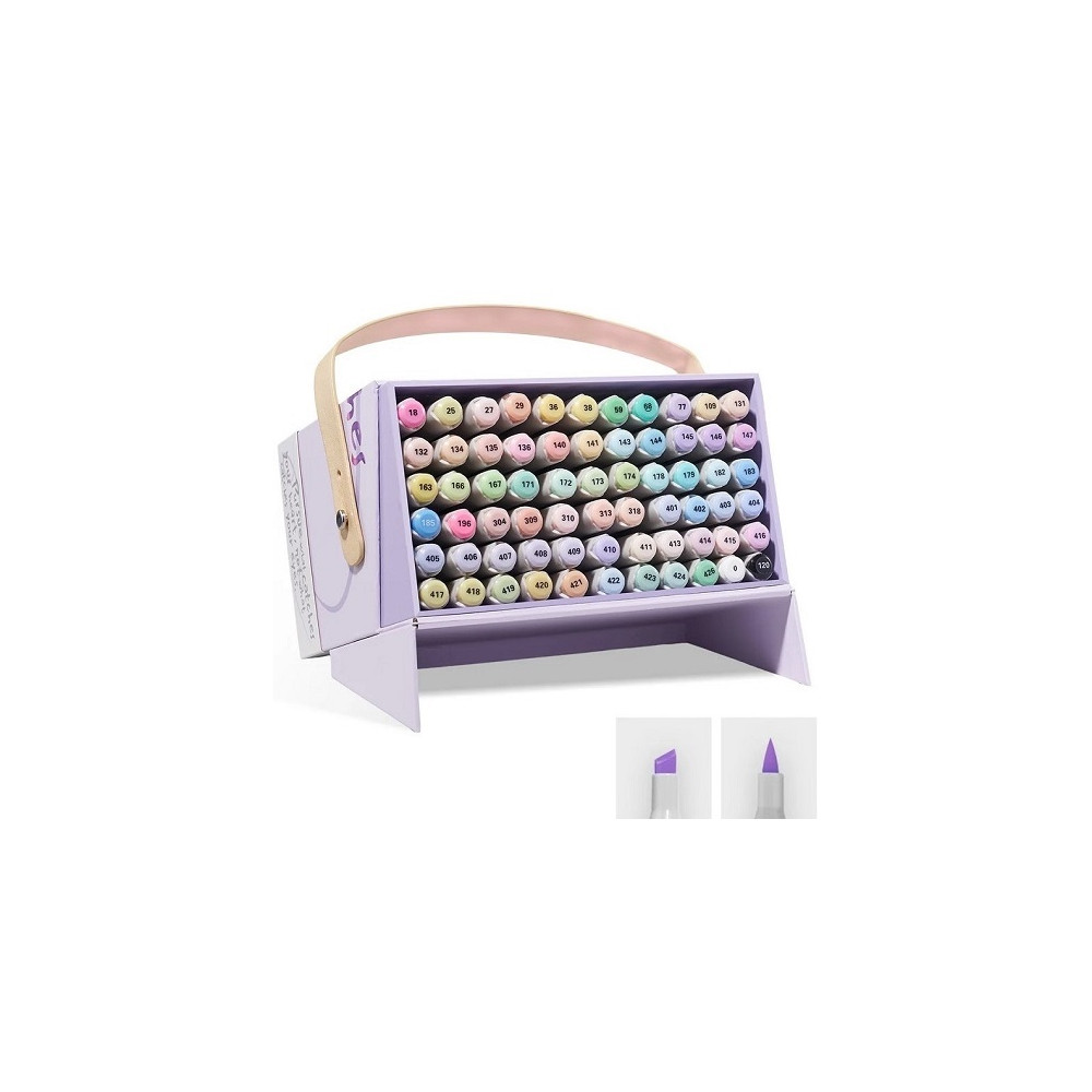 Dvipusiai markeriai - flomasteriai ARRTX Oros, 66 spalvų, pastelinių atspalvių