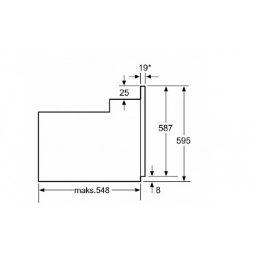 Bosch | Oven | HBF133BA0 | 66 L | Electric | EcoClean | Knobs | Height 59.5 cm | Width 59.4 cm | Black