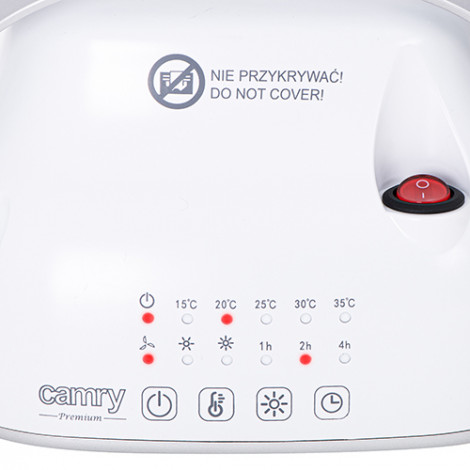 Camry | Heater | CR 7732 | Ceramic | 1500 W | Number of power levels 2 | Suitable for rooms up to 15 m | White | N/A