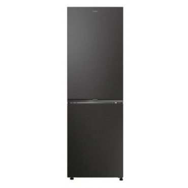 Candy CNCQ2T618EB Refrigerator, E, Free standing, Combi, Height 1850 cm, Fridge net 235 L, Freezer net 120 L, Black | Candy