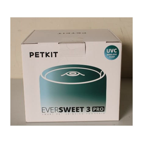 SALE OUT. Petkit Eversweet 3 Pro Drinking Fountain, UVC Wireless Pump, White,UNPACKED, USED, SCRATCHED VESSEL | Smart Pet Drinki
