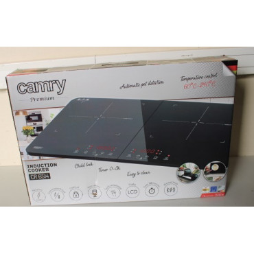 SALE OUT. Camry CR 6514 Cooker induction two-burner, Black, DAMAGED PACKAGING | Hob | CR 6514 | Number of burners/cooking zones 
