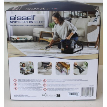 SALE OUT. Bissell SpotClean C5 Select Portable Carpet and Upholstery Cleaner, UNPACKED, USED, SCRATCHED,MISSING THE LIQVID BOTTL
