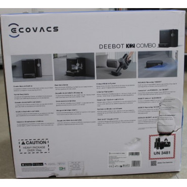 SALE OUT. Ecovacs DEEBOT X2 COMBO Vacuum cleaner,Robot+Handheld,Wet&Dry,Robot Operating 210 min,Dust bin 0,42L,6400 mAh,Black+Du