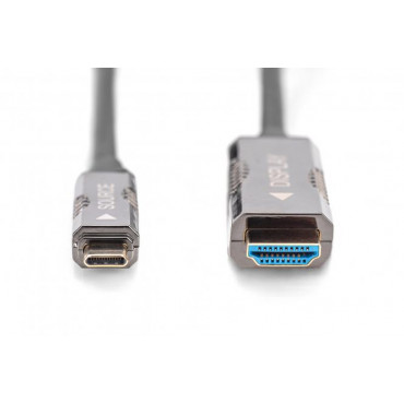 DIGITUS USB - Type C to HDMI AOC FO 15m