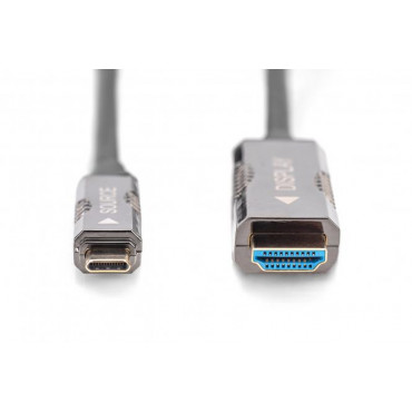DIGITUS USB - Type C to HDMI AOC FO 10m