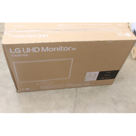 SALE OUT. LG 43UN700P-B 42,5" 4K 3840x2160/ 400cd/m2 /8ms/ HDMI USB DisplayPort DAMAGED PACKAGING, SCRATCHED MONITORS BOTTOM | L