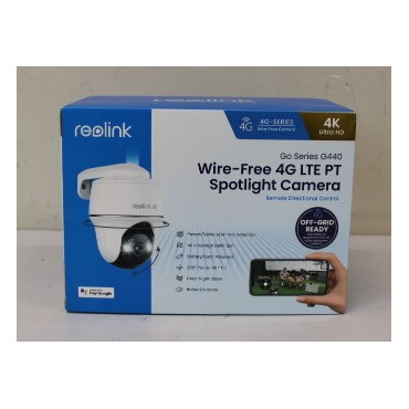 SALE OUT. Reolink Go Series G440 4K 4G LTE Wire Free Camera, White, DAMAGED PACKAGING | 4K 4G LTE Wire Free Camera | Go Series G