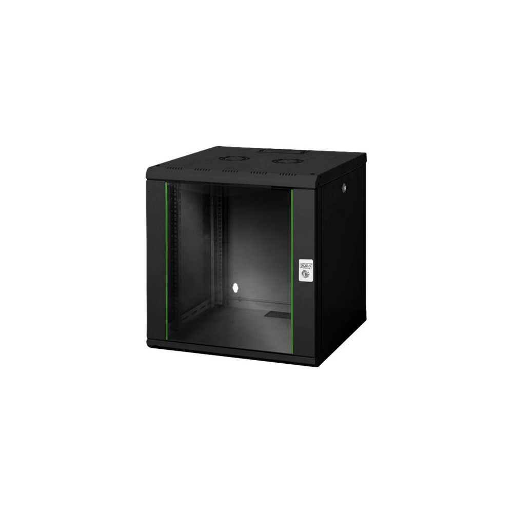 Digitus | Wall Mounting Cabinet Unique Series | DN-19 12U-6/6-SW | Black | 60 x 60 cm