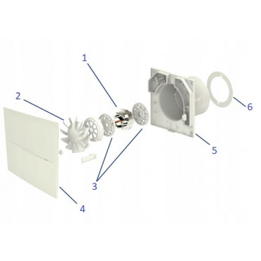 VENTS Silent bathroom fan, 100TH humidity sensor | Vents