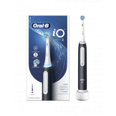 Oral-B | iO3 Series | Electric Toothbrush | Rechargeable | For adults | Matt Black | Number of brush heads included 1 | Number o