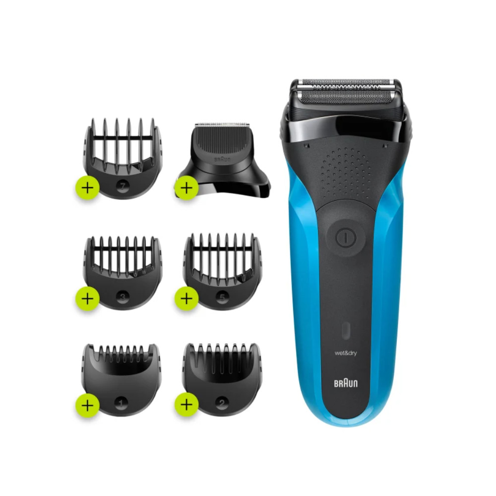 Braun | Shaver with Trimmer | Shave&Style 310BT | Cordless | Wet & Dry | Number of length steps 5 | Black/Blue