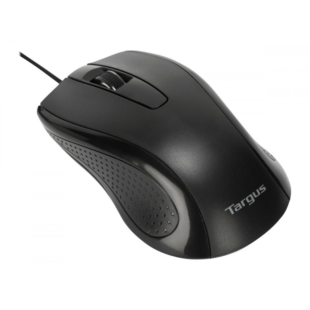 Targus Full-Size Optical Antimicrobial Wired Mouse | Mouse | Full-Size Optical Antimicrobial | Wired | Black