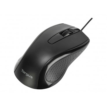 Targus Full-Size Optical Antimicrobial Wired Mouse | Mouse | Full-Size Optical Antimicrobial | Wired | Black