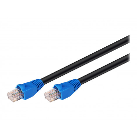 Goobay CAT 6 Outdoor Patch Cable, U/UTP, 20 m, Black