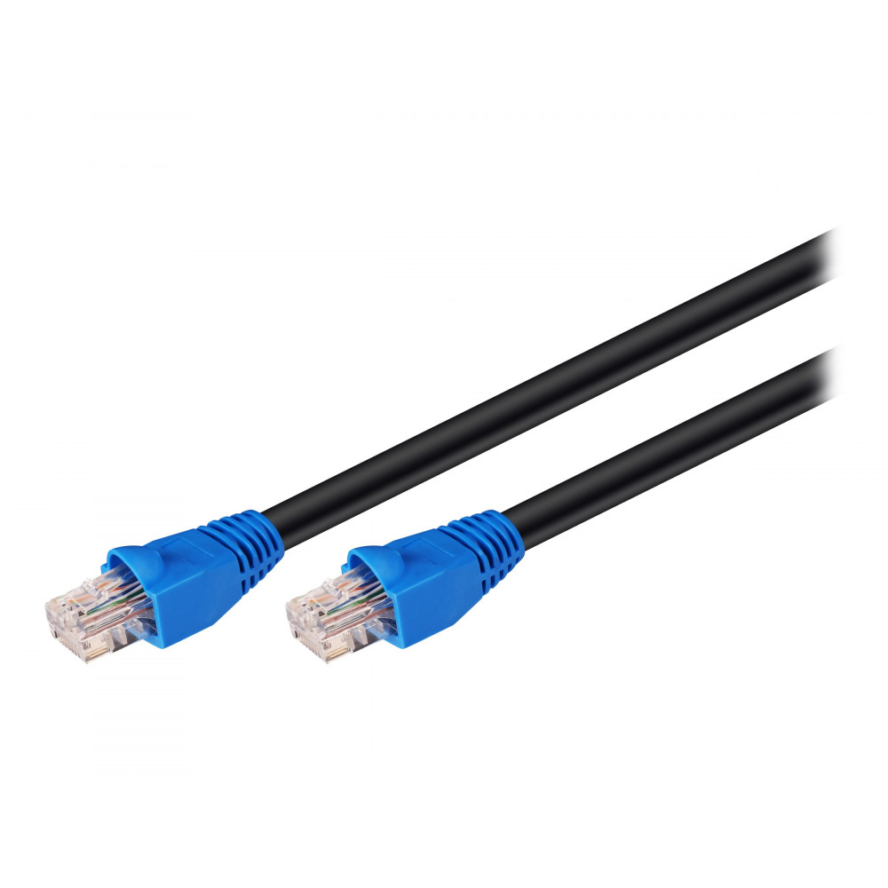 Goobay CAT 6 Outdoor Patch Cable, U/UTP, 75 m, Black