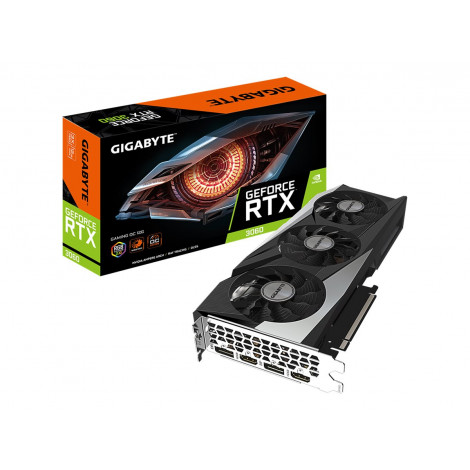 Gigabyte GV-N3060GAMING OC-12GD, LHR version NVIDIA 12 GB GeForce RTX 3060 GDDR6 PCI-E 4.0 x 16 Processor frequency 1837 MHz HDM