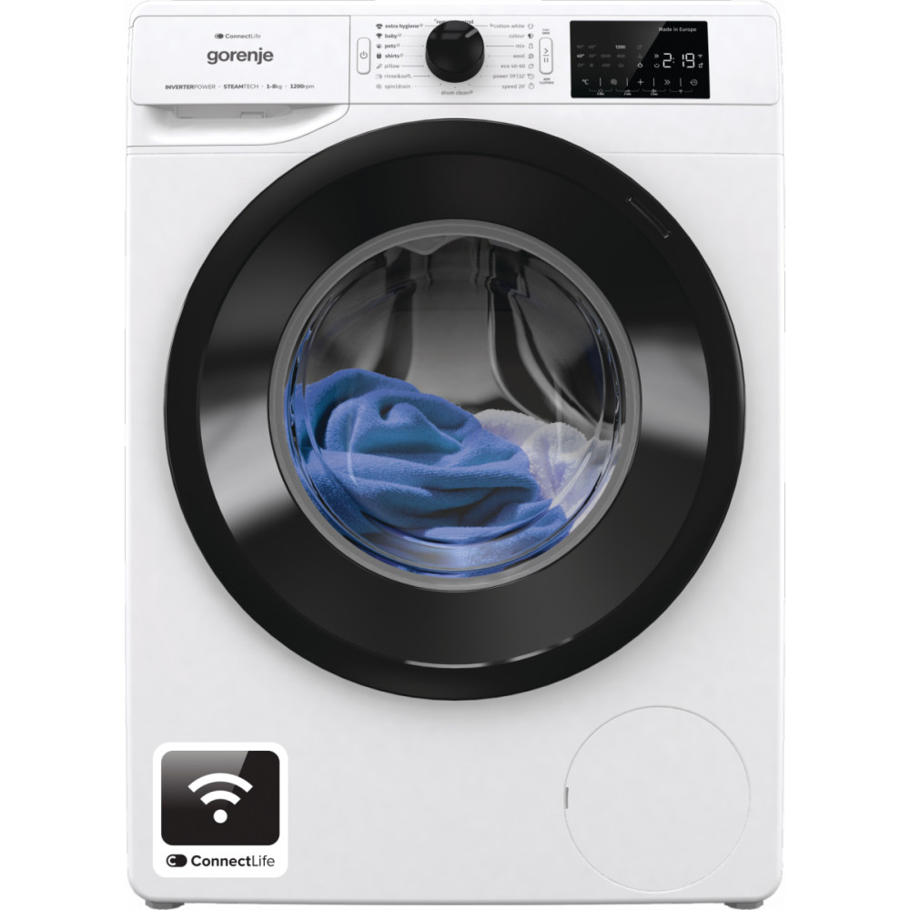 Washing Machine | WPNEI82SBSWIFI | Energy efficiency class B | Front loading | Washing capacity 8 kg | 1200 RPM | Depth 47 cm | 