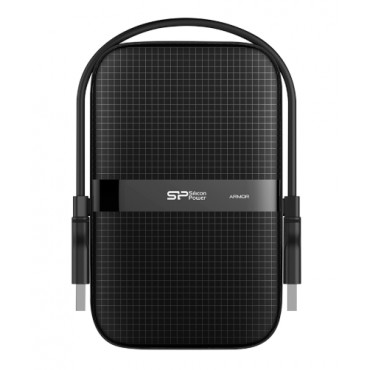 Silicon Power Portable Hard Drive Armor A60 1000 GB USB 3.2 Black