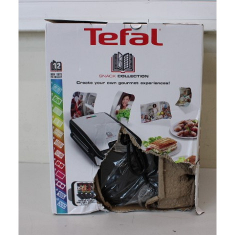 SALE OUT. | TEFAL | Sandwich Maker | SW854D | 700 W | Number of plates 4 | Number of pastry 2 | Black/Stainless steel | DAMAGED 