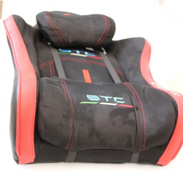 SALE OUT. ONEX STC Alcantara L Series Gaming Chair - Black/Red, UNPACKED, USED, DENT ON SIDE, SCRATCHES, MISSING KEY AND SMOLL S