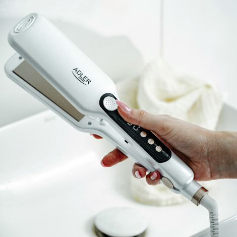 Hair Straightener - Wide | AD 2325 | Ceramic heating system | Display LCD | Temperature (min) 150 C | Temperature (max) 210 C | 