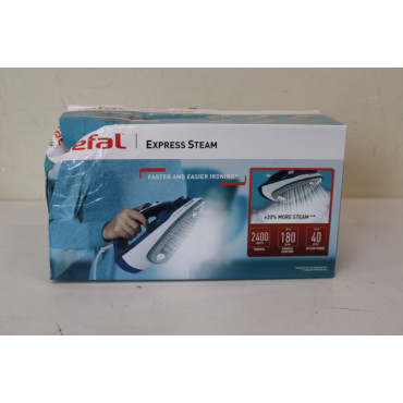 SALE OUT. TEFAL FV2838E0 Steam Iron, Water Tank 0.27 L, Countinuous Steam 40 g/min, Blue/White | FV2838E0 | Steam Iron | 2400 W 