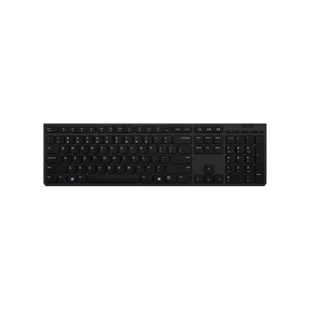 Lenovo | Professional Wireless Rechargeable Keyboard | 4Y41K04068 | Keyboard | Wireless | US | Grey | Scissors switch keys