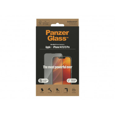 PanzerGlass | Screen protector | Apple | iPhone 14/13/13 Pro | Tempered Glass | Transparent | Fingerprint resistant Diamond stre